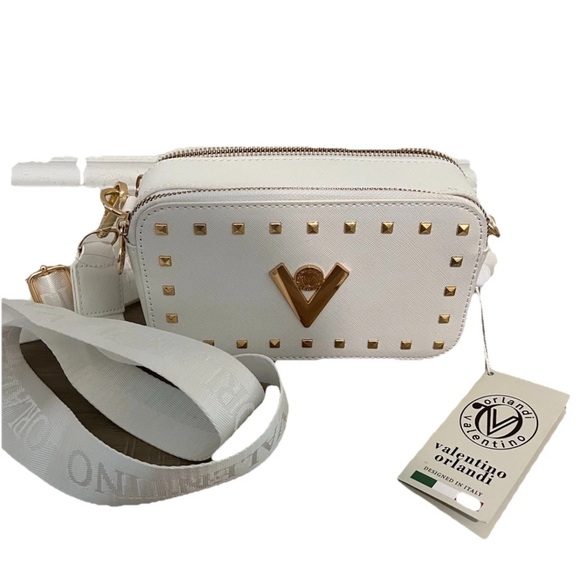 Valentino Orlandi White and Gold Crossbody Bag - Picture 5 of 8